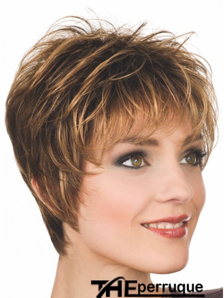 Boycuts Straight Auburn Capless magnifiques perruques courtes