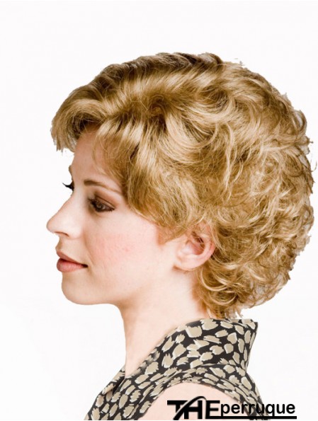 Perruques courtes bouclées blondes impertinentes