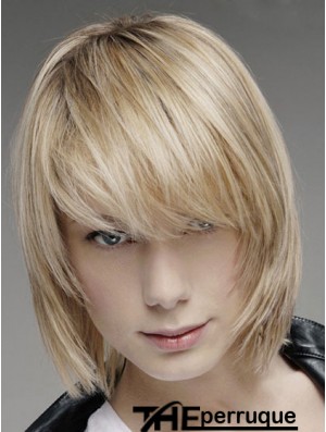 Perruque de cheveux humains attachée à la main et à dessus mono