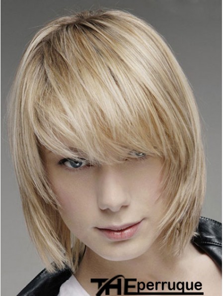 Perruque de cheveux humains attachée à la main et à dessus mono
