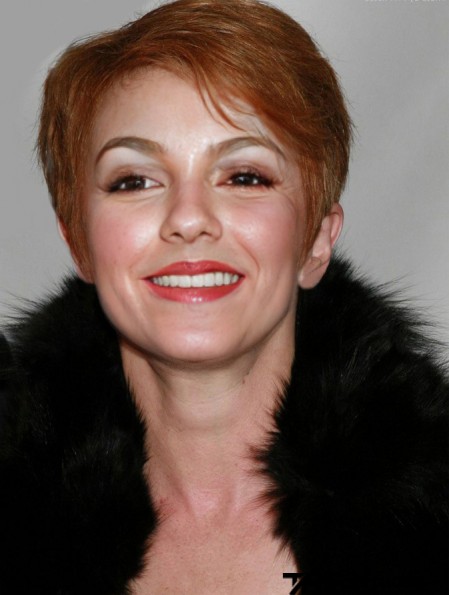 Flexibilité Auburn Short Straight Boycuts Perruques de cheveux humains de 8 pouces