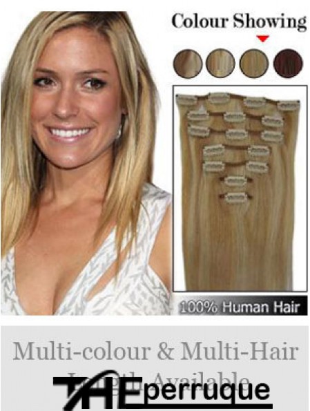 Pince à cheveux blonde remy droite durable dans les extensions de cheveux