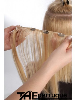 Agrafe droite blonde de cheveux remy de flexibilité dans des prolongements de cheveux