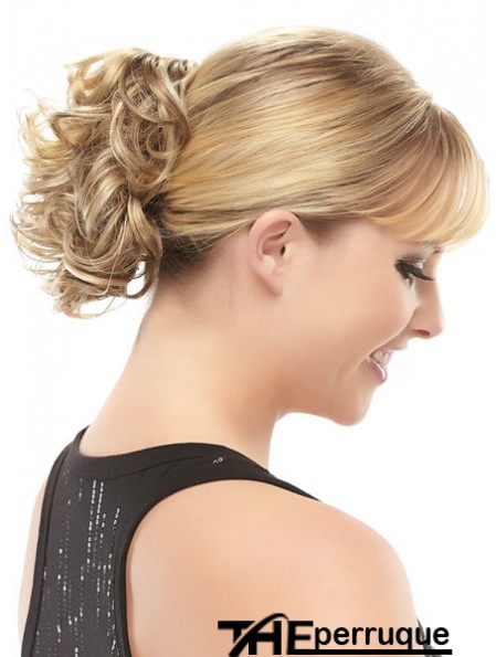 Morceaux de cheveux chignon blond