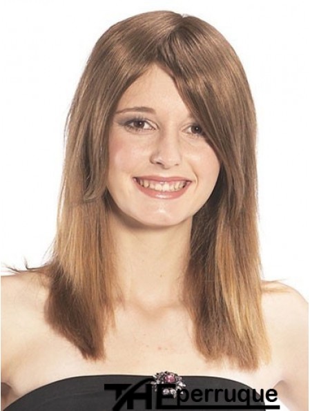 Postiches de cheveux longs raides bruns impertinents