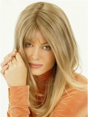 Perruque longue couleur droite style blonde