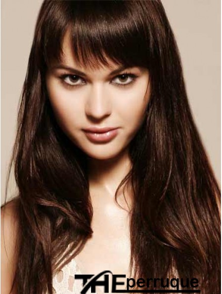 Extensions de cheveux humains Auburn Frange Remy